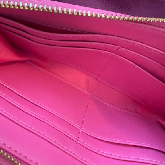 Women No Brand Zip Wallet Snapdragon in Maraschino Pink One Size - Picture 7 of 9